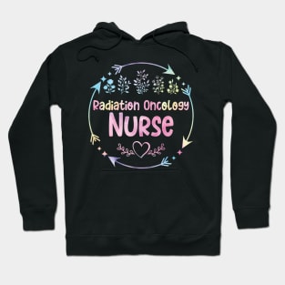 Radiation Oncology Nurse cute floral watercolor Hoodie